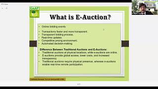 Webinar on "Cost Optimization in E-Auctions for MSMEs" Dr. S B Saraswat