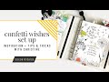 Confetti Wishes Planner Set Up with Christine at Cocoa Daisy