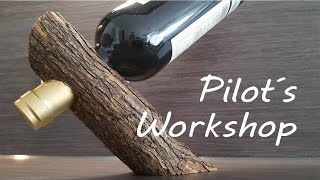 In this video I show how you can make a small holder for one wine bottle out of an old log. There are no limits to your imagination 