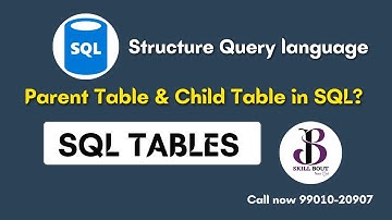 SQL Parent table & Child table | Tables in SQL | SkillBout
