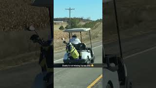 Getting passed by a golf cart 😂