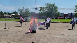American Legion Post 15 flag retirement