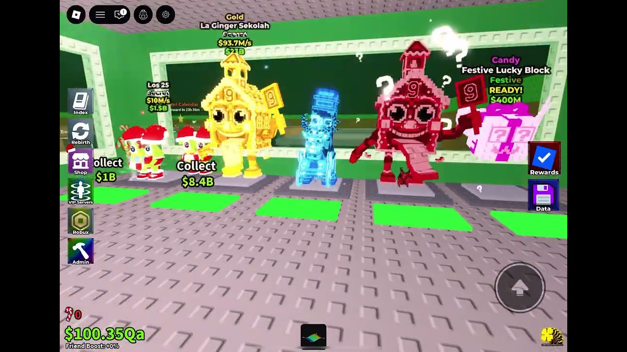 Festive lucky block opening