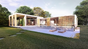 Modern luxury CONCRETE HOUSE | REVIT + LUMION 9 PRO | 4K VIDEO