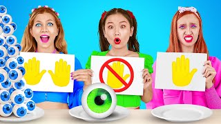 No Hands Vs One Hand Vs Two Hands Funny Food Situations 100 Layers Of Food By 123 Go Challenge