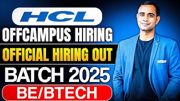 HCL offcampus Hiring 2025 | Step-by-step Registration | BE/Btech