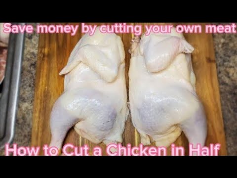 How to Cut a Whole Chicken in Half (Butcher's 1-Minute Secret)