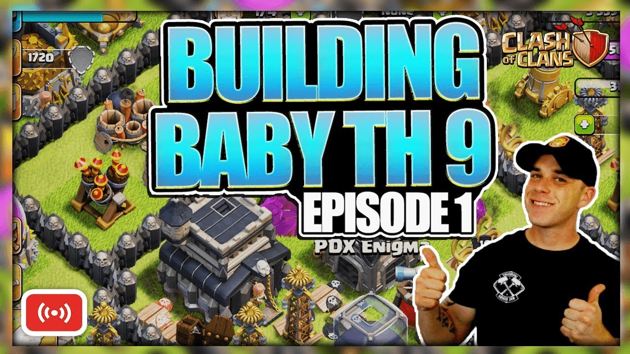 Building Baby TH 9 Episode 1 | Let's Goblin Knife Farm | Clash of Clans