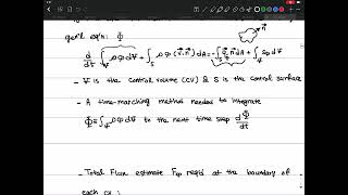 Lecture 4 - Finite Volume Methods, Integral Form of Eqns, Approximation of Surface Integrals