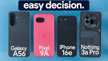BEST Midrange Phone 2025? - Galaxy A56 vs Pixel 9a vs iPhone 16e vs Nothing 3a Pro