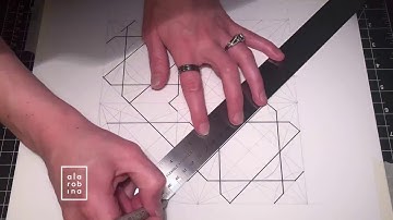 Islamic Geometry Pattern Construction Time-lapse by Alarobina - Samarra, Iraq Four-fold Adaptation
