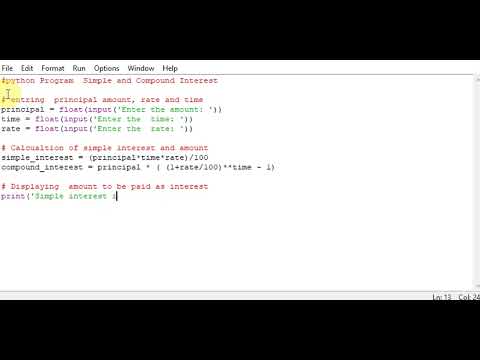 python Program  Simple and Compound Interest