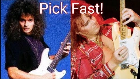 Shred Guitar in the 80s: Alternate Picking Technique Long Lines Yngwie, Vinnie Moore, Di Meola Style
