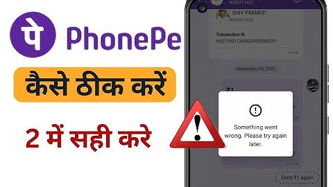 Phonepe Oops Something Went wrong Please try again later error android || phonepe paise transfer