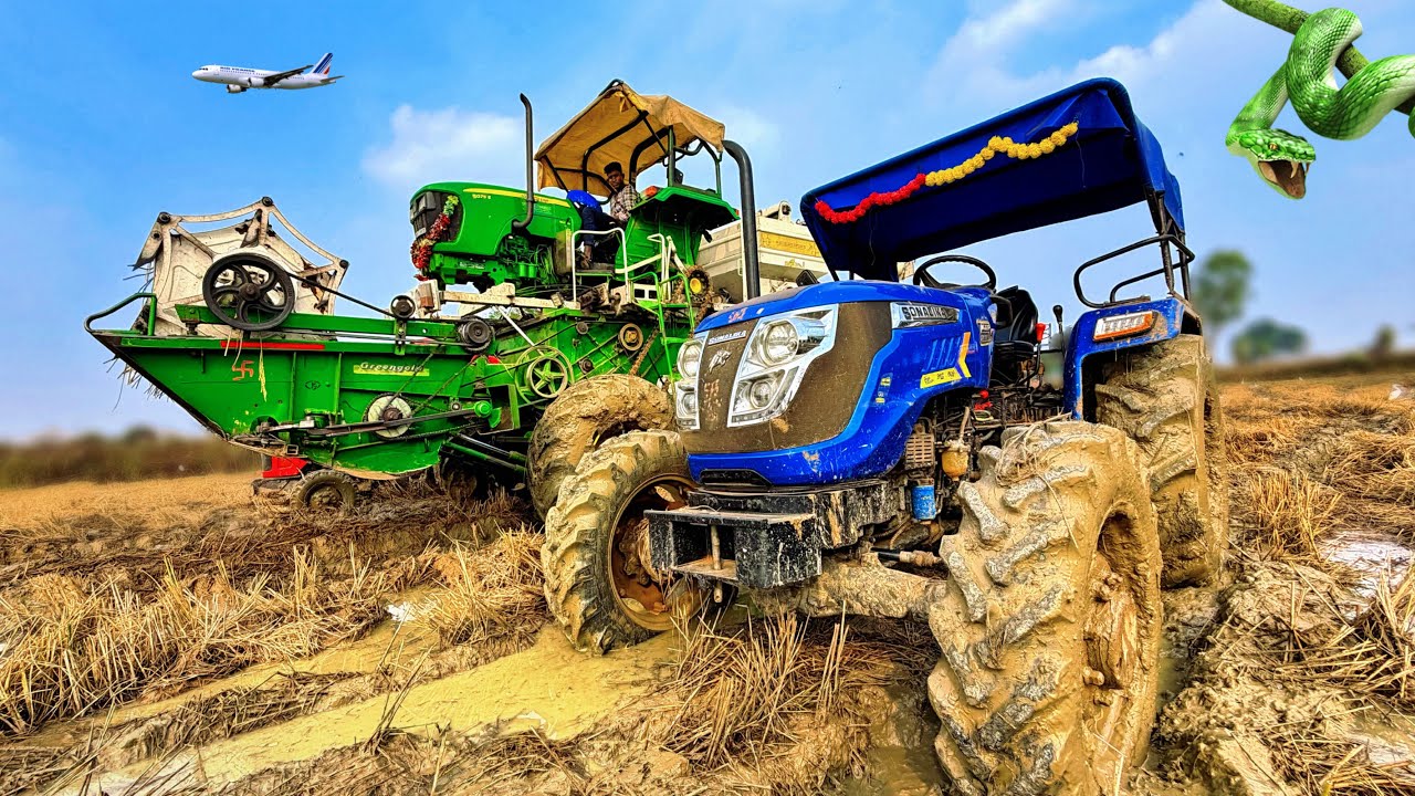Stuck Johndeere 5075 E 4x4 | Sonalika Tiger 4x4 | Massey Ferguson 245 Di