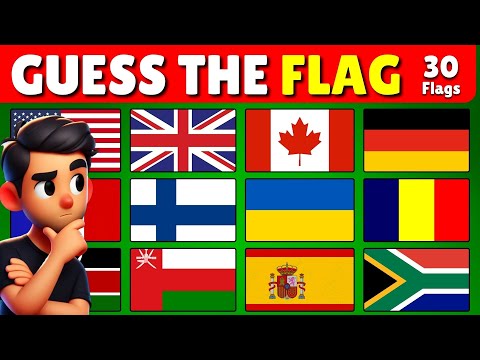 Bet you can't guess these 30 Country Flags? | Guess The Flag