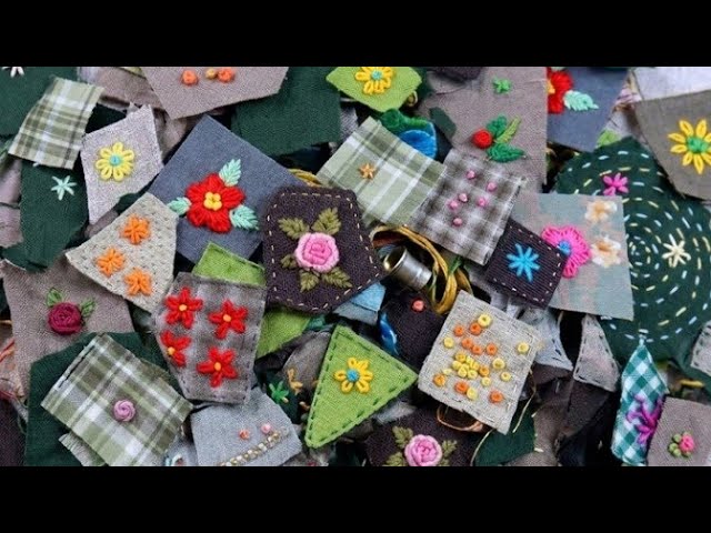 💎 Tiny Fabric Scraps + Simple Embroidery = A Stunning Handmade