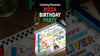 Custom Pizza Birthday Coloring Placemat 🍕