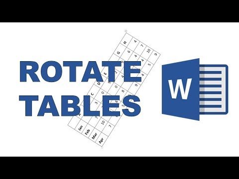 فيديو: كيفية تدوير جدول في كلمة