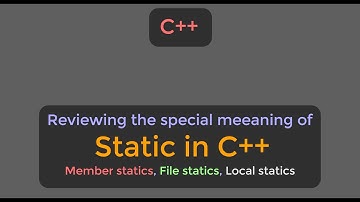 Reviewing static in C++. Different uses of the static keyword.