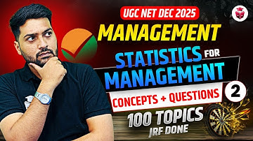UGC NET Dec 2025 Management | Statistics for Management Concepts + Questions | JRFAdda