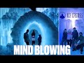 24 HOURS IN A FROZEN ICE PALACE | FREEZING COLD ICE CASTLE WITH ICE SLIDES