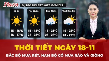 Thời tiết ngày 18-11: Bắc bộ mưa rét, Nam bộ có mưa rào và giông rải rác | Tin tức