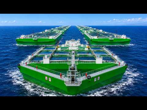 Inside the World’s Largest Offshore Salmon Farm Built for Millions of Fish. Aquaculture Documentary