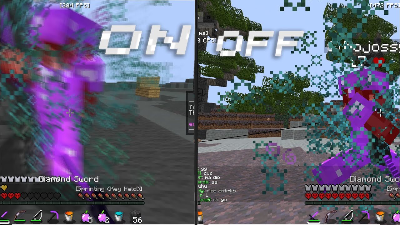 Lunar Client Motion blur on vs off YouTube