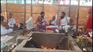 SJSSSTrust ShuklaYajurvedam Havanam. 23rd Telangana Veda Sabhalu @Seeta Rama Seva Sadan,Manthani