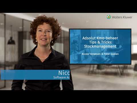 Adsolut Kmo-beheer Tips & Tricks: stockmanagement