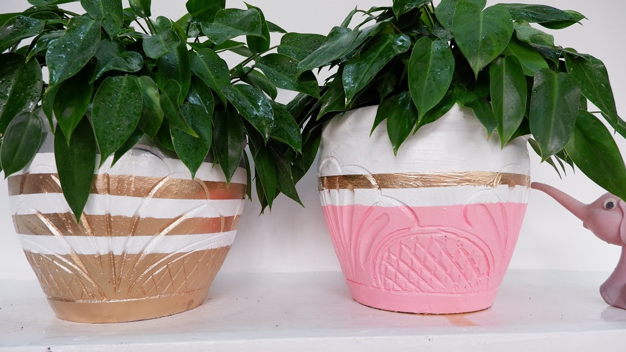 Super Easy Old Clay Planter Makeover Idea Best for Indoor or Outdoor