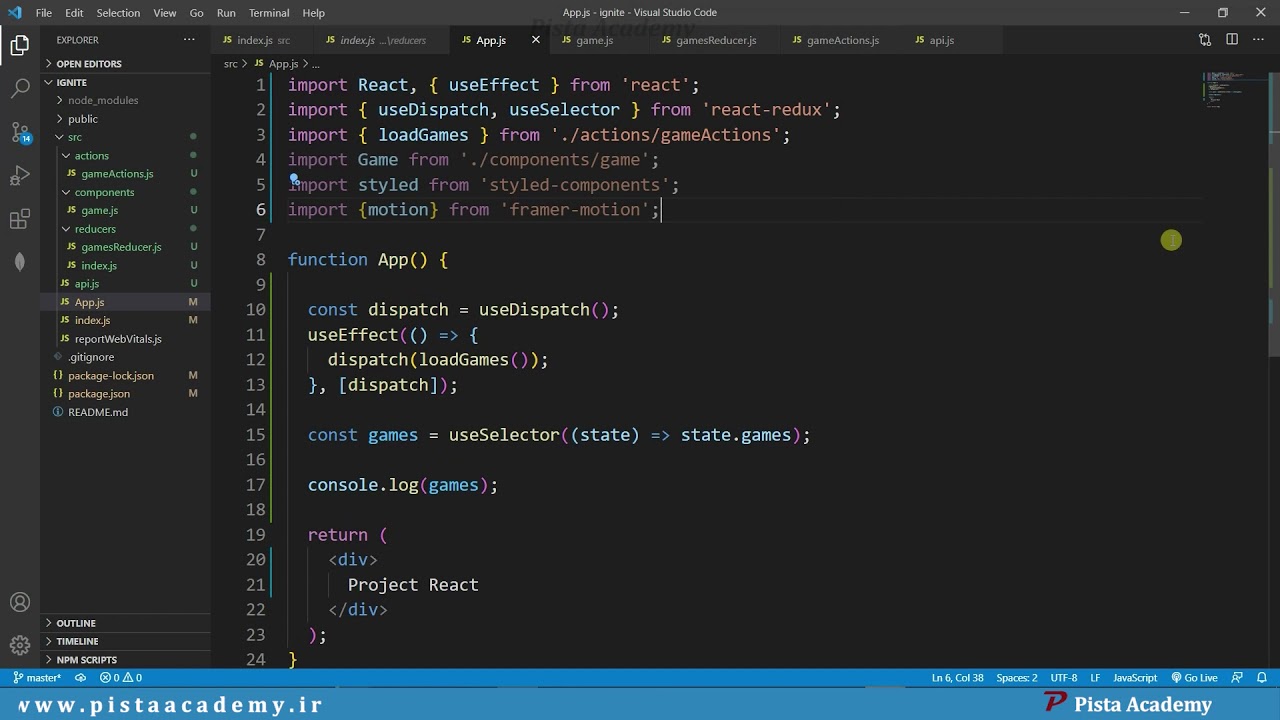 طراحی سایت نقد بازی با React - جلسه هفتم