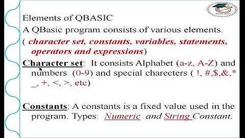 Introduction to QBASIC
