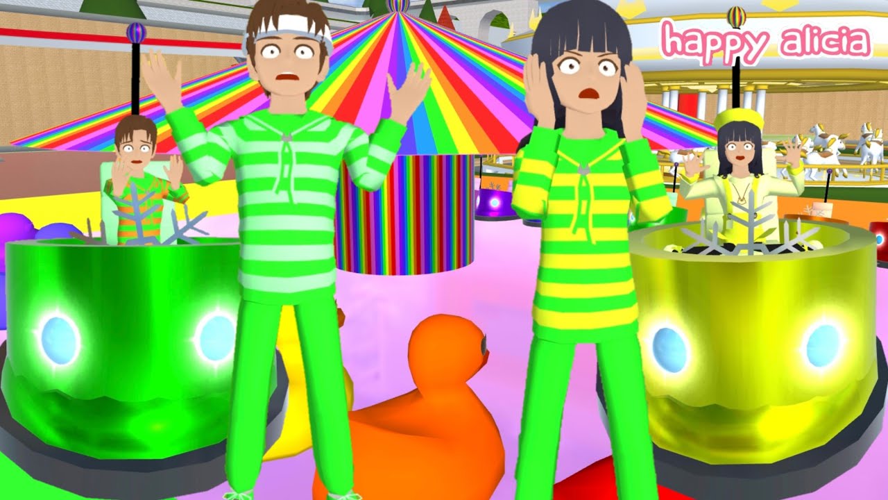 Yuta Mio Main Bom Bom Car Terpental Ke Luar Bumi🤣😱🛺 | Sakura School Simulator | Happy Alicia