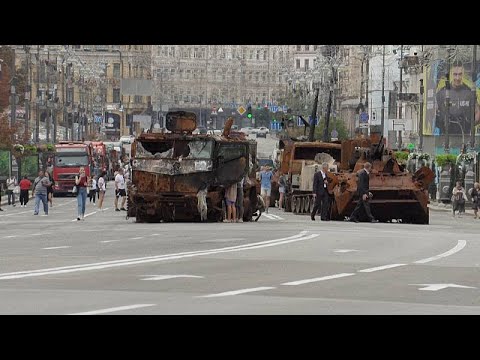 Destroyed Russian tanks