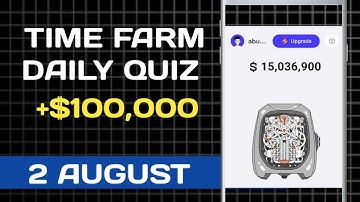 2 August Time Farm Quiz Answer | When did the Sushiswap Launch?