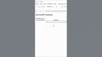 Ask ChatGPT questions right from Google Sheets!