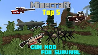 Survival မှာအသုံးပြုနိုင်တဲ့သေနတ်Addon|Minecraft Pe Top 5 Gun Mod for Survival screenshot 1