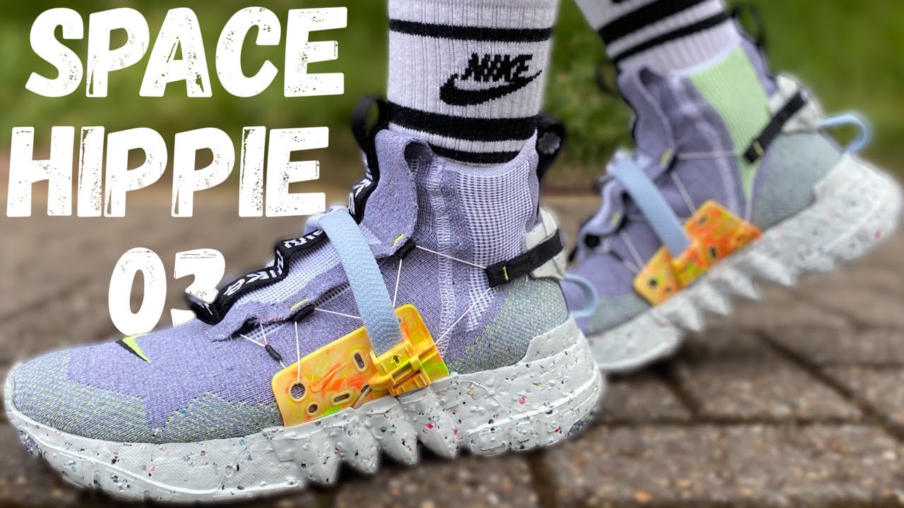 Nike Space Hippie 03 - VOLT on feet - YouTube