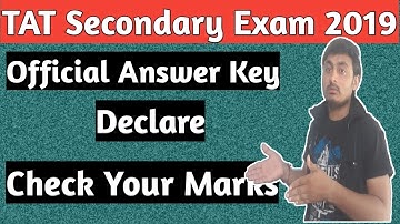 TAT Secondary Official Answer Key Declare | Tat Answer Key 2019 | B R Variya