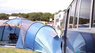 Debby tour round Splore basecamp