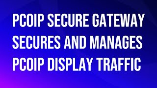 VMware\Omnissa Horizon PCoIP Secure Gateway secures and manages PCoIP.