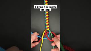 How to Make a Paracord Four Color Snake Knot Pattern #shorts