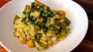 Homemade Scallop and Snow Pea Risotto Recipe