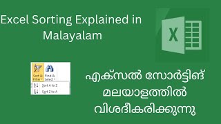 Excel Sorting Malayalam Explained #exceltutorial #exceltips #excelmalayalam #exceltricks #excel