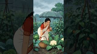 🌧️ When the Storm Came, She Rushed to the Garden | A Heartwarming Village Family Story 🌧️ #shorts