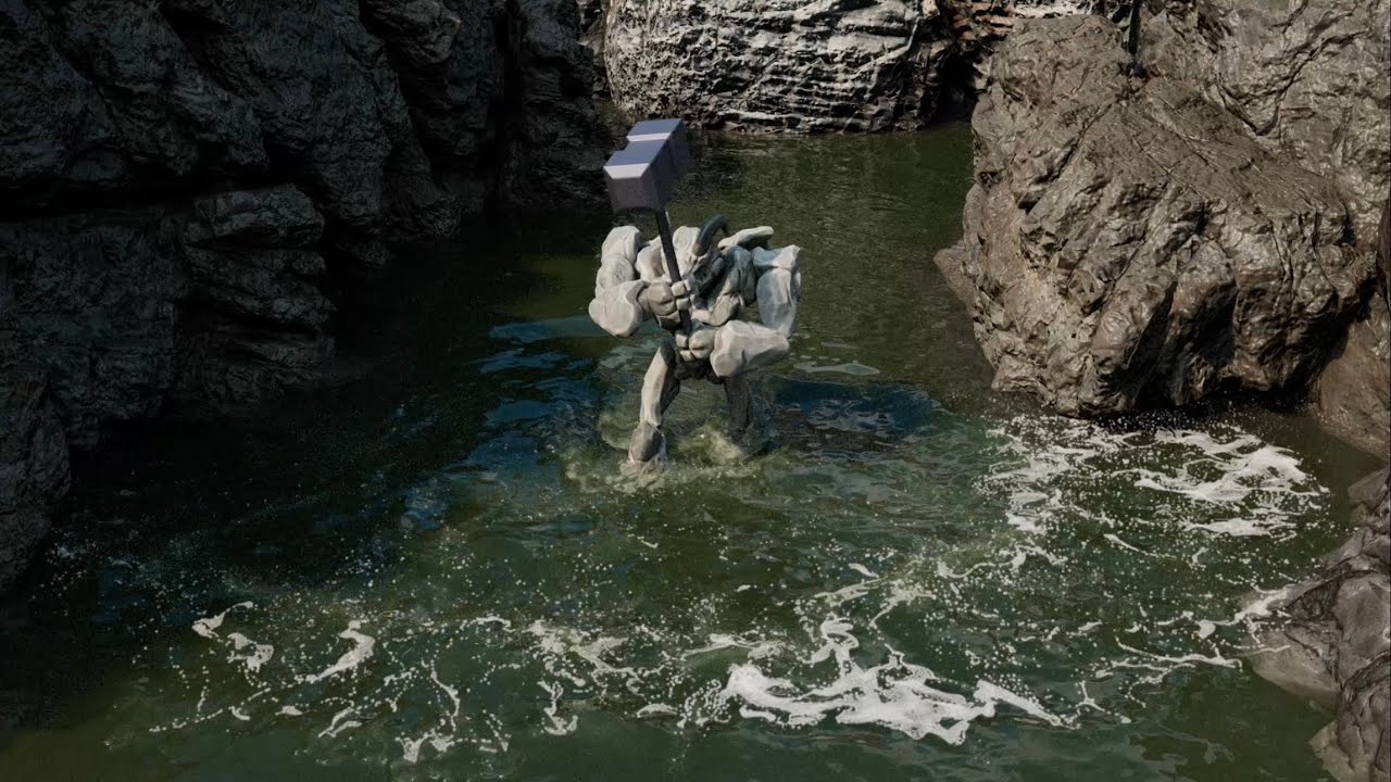 Houdini Flat Tank Simulation | whitewater | mantra render