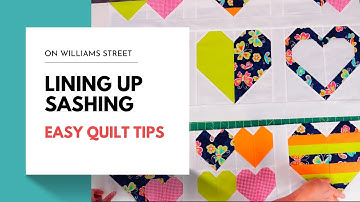 How to Easily Line Up Sashing between Quilt Blocks with On Williams Street
