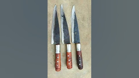 Old Rusty file turned into Three Amazing knives